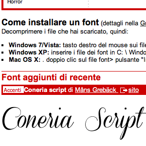 font corsivo inglese da